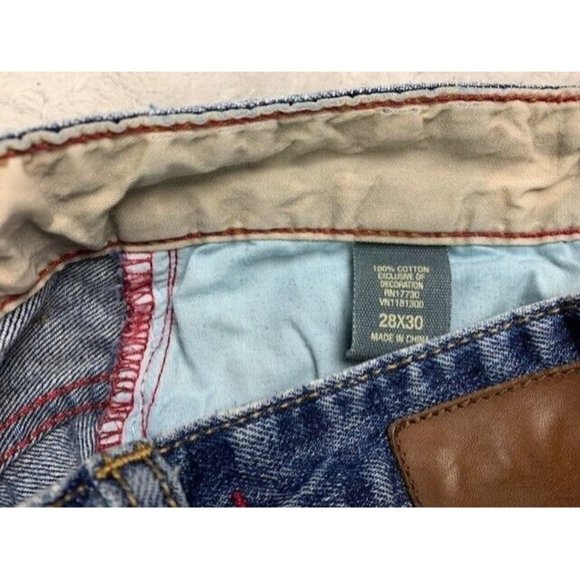 Converse One Star Mens Jeans Size 28x30 Vintage Straight Distressed Cott… - Picture 5 of 6